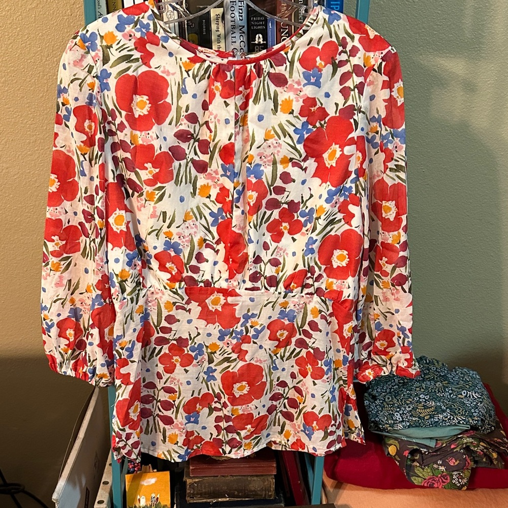 Floral Cotton Lawn Prairie Blouse Handmade